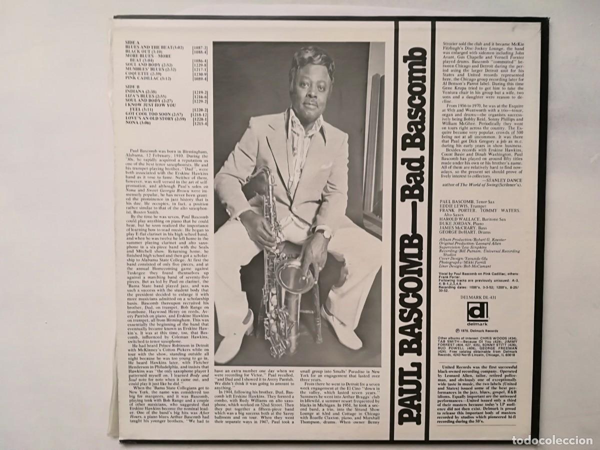 Discos de vinilo: Paul Bascomb. Bad Bascomb! LP - Foto 2