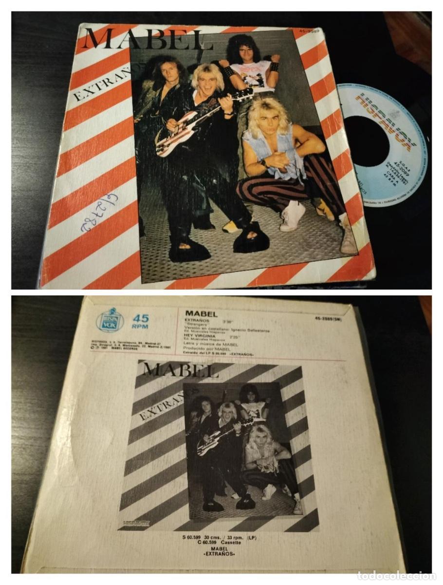 Discos de vinilo: MABEL - STRANGERS 7&rdquo; SINGLE HISPAVOX 1981 - GLAM ROCK - Foto 1