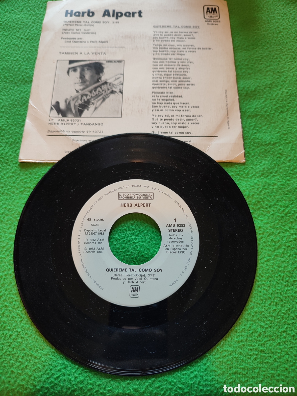 Discos de vinilo: Herb Alpert - Qui&eacute;reme tal como soy - Foto 2