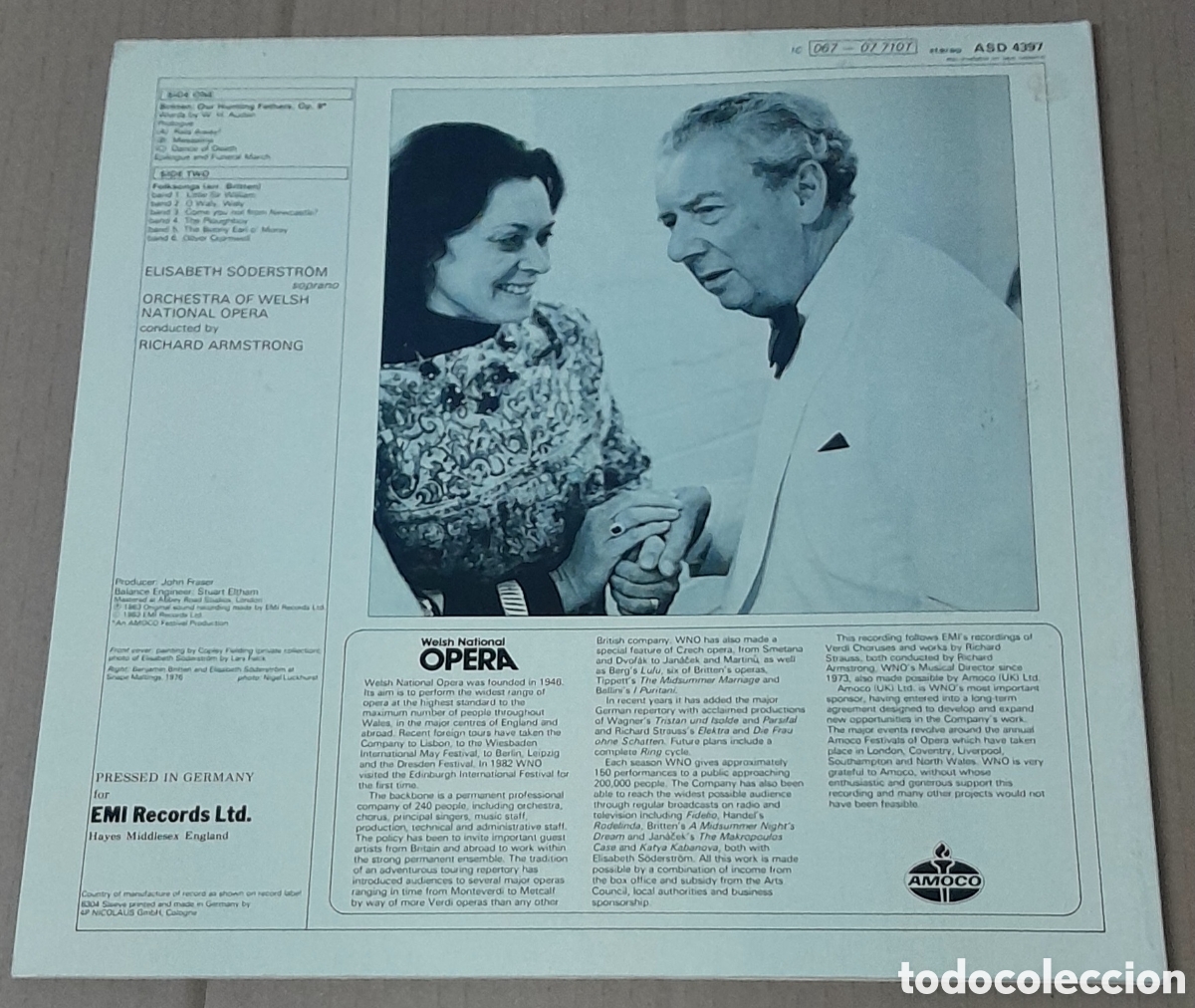 Discos de vinilo: BRITTEN - OUR HUNTING FATHERS - ELISABETH SODERSTROM - EMI GERMANY - GATEFOLD - Foto 3