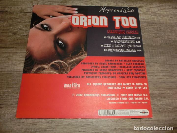 Discos de vinilo: ORION TOO FEAT. CAITLIN - HOPE AND WAIT - Foto 2