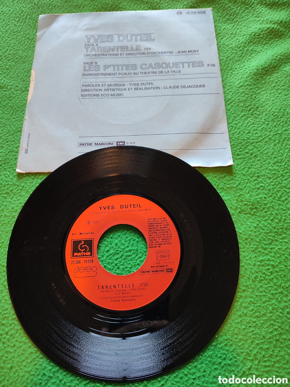 Discos de vinilo: Yves Duteil - Tarentelle - Foto 2