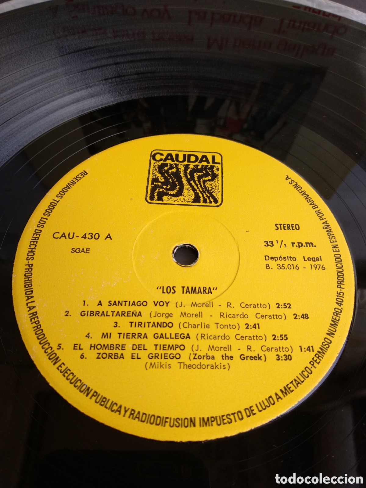 Discos de vinilo: LOS TAMARA, SPAIN, CAUDAL, 1976, J.2 - Foto 4