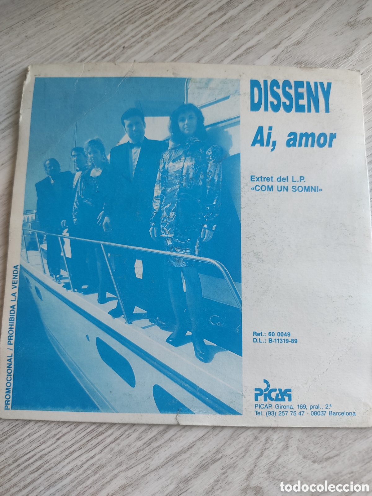 Discos de vinilo: Disseny single 7Ai amor 1989 - Foto 2