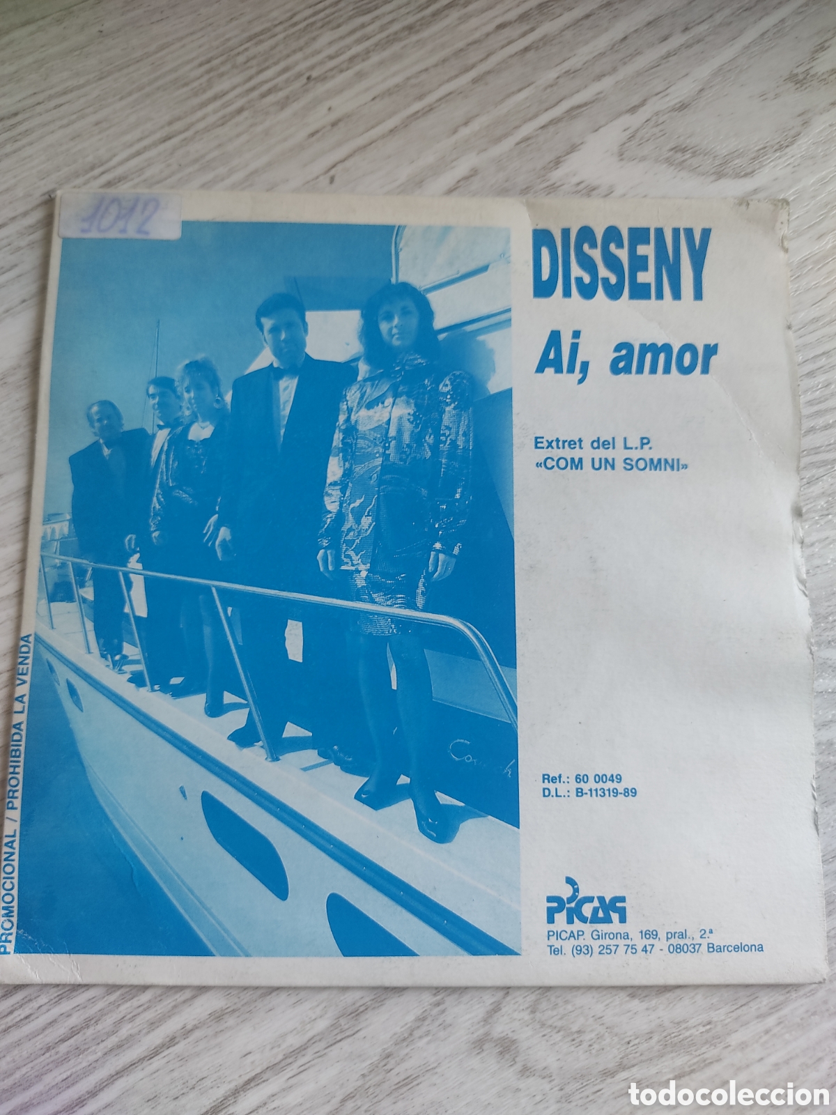 Discos de vinilo: Disseny single 7Ai amor 1989 - Foto 1