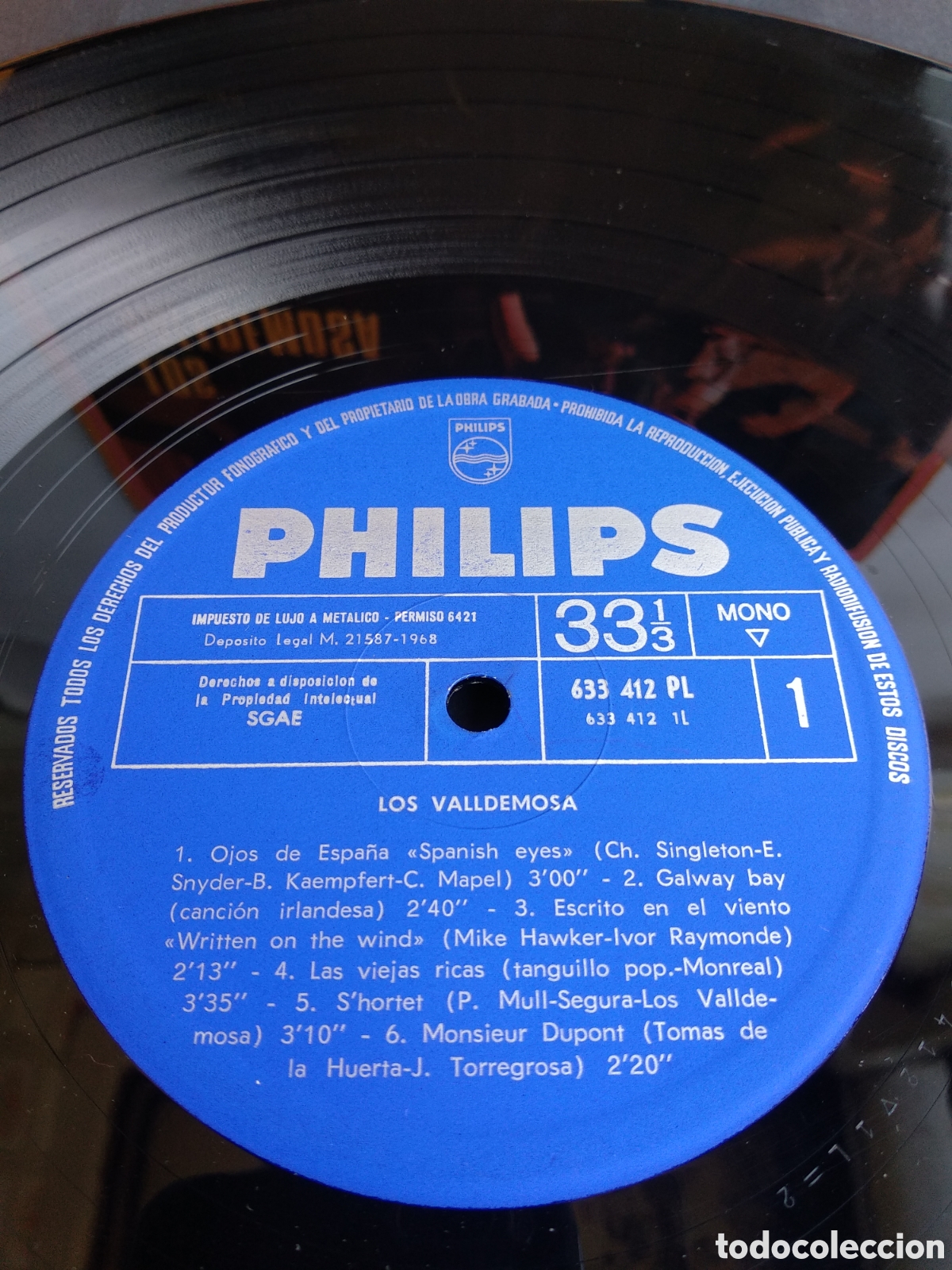 Discos de vinilo: LOS VALLDEMOSA, SPAIN, PHILIPS, 1968, J.2 - Foto 4