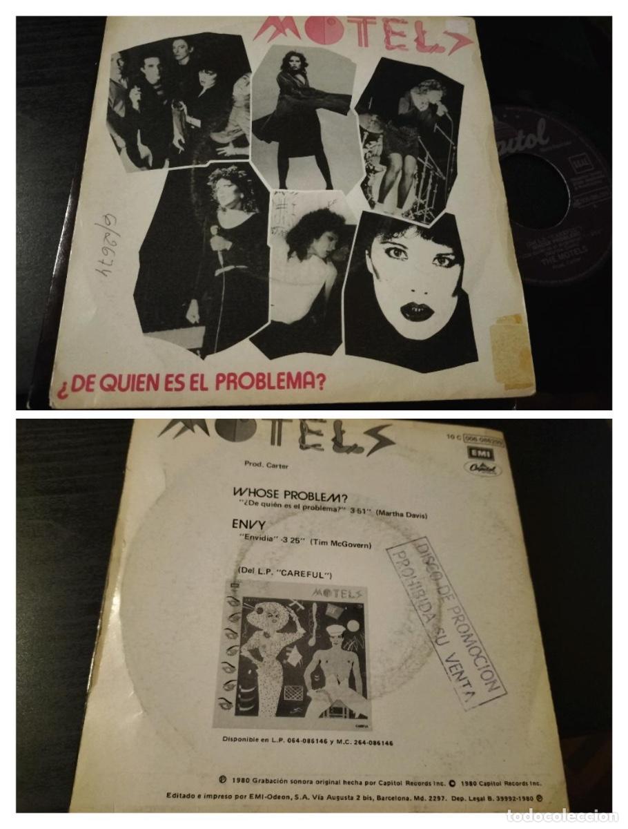 Discos de vinilo: MOTELS - WHOSE PROBLEM 7&rdquo; SINGLE CAPITOL 1980 PROMOCIONAL - NEW WAVE SYNTH POP - Foto 1