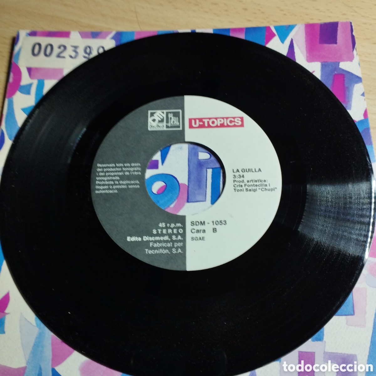 Discos de vinilo: Single 7&rdquo; U-Topics 1992 El cop que vingui + La guilla - Foto 4