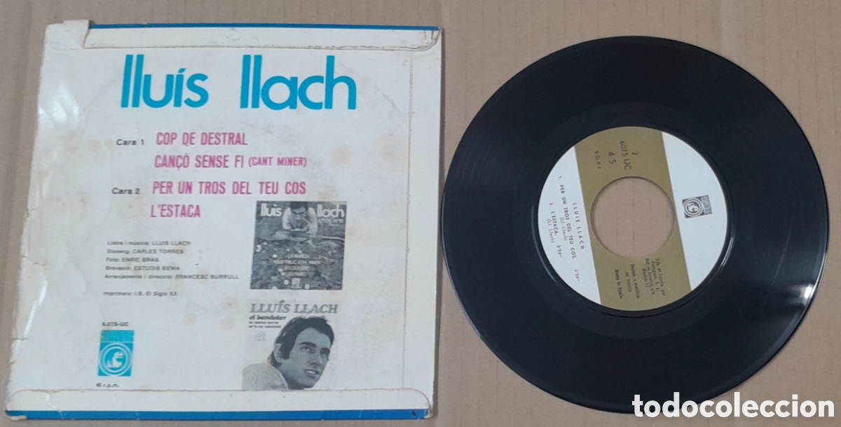 Discos de vinilo: LLUIS LLACH - CAN&Ccedil;O SENSE FI + 3 - CONCENTRIC 1968 - Foto 3