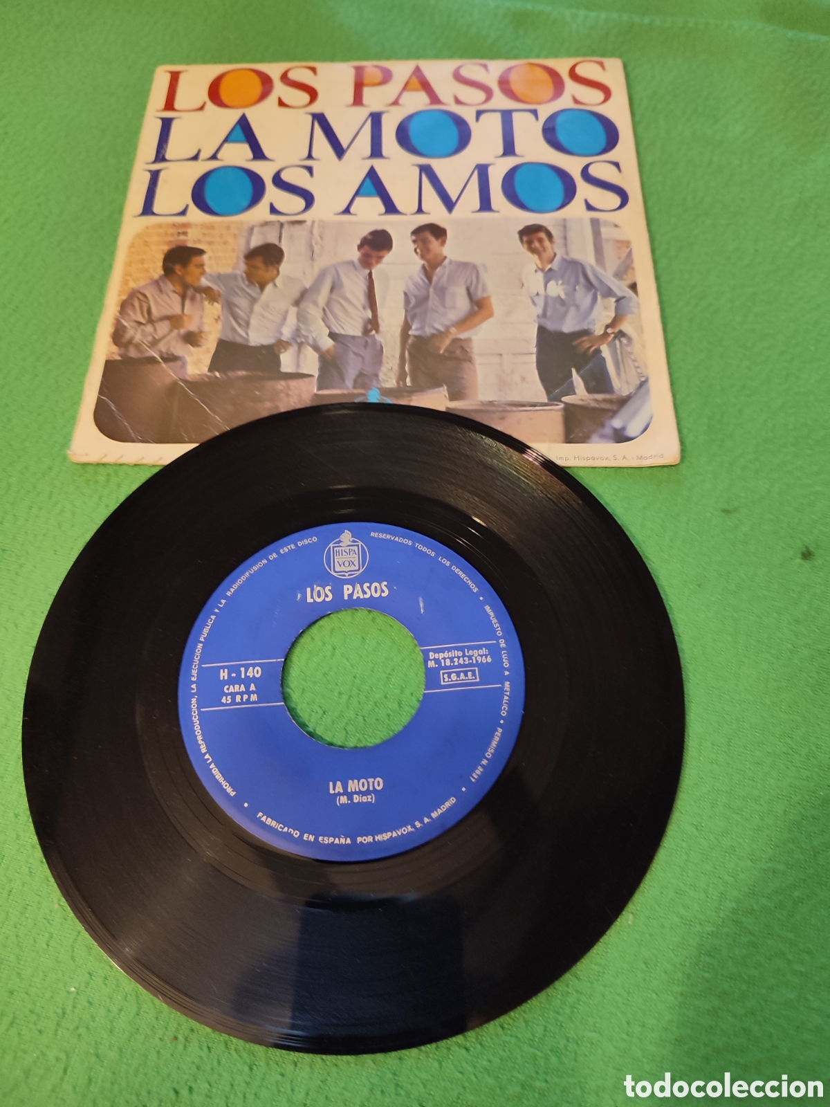 Discos de vinilo: Los Pasos - La moto - Foto 2