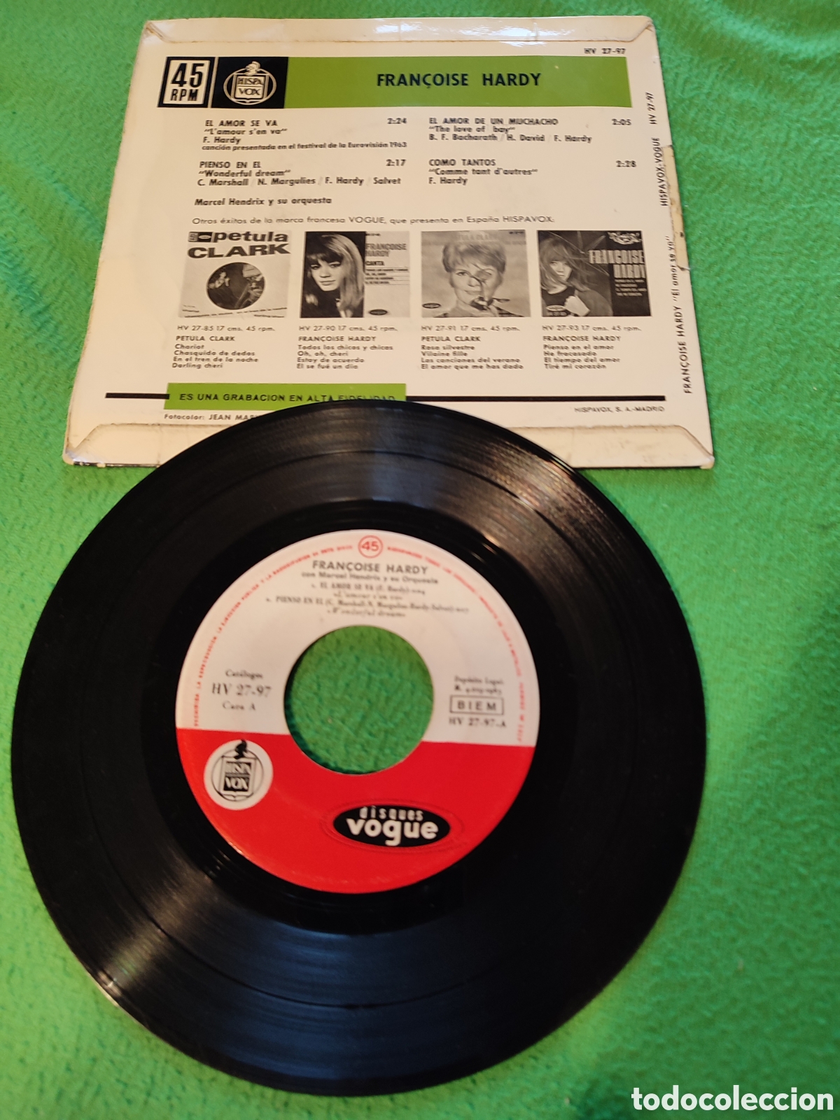 Discos de vinilo: Francoise Hardy - El amor se va + 3 - Foto 2