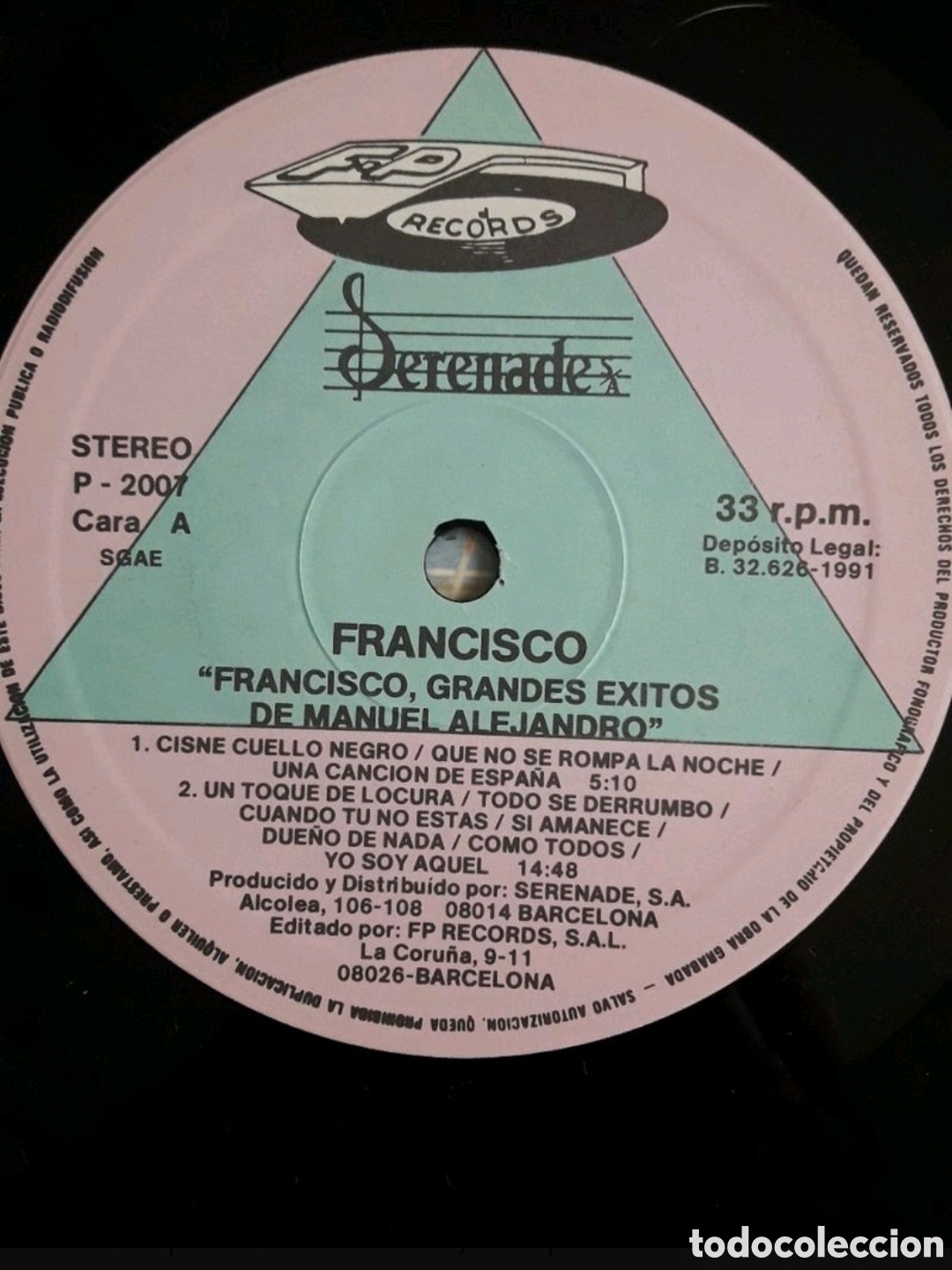 Discos de vinilo: Lp Francisco. Grandes &eacute;xitos de Manuel Alejandro - Foto 3