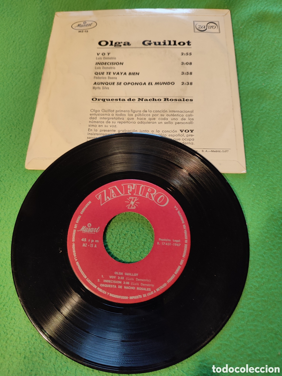 Discos de vinilo: Olga Guillot - Voy + 3 - Foto 2