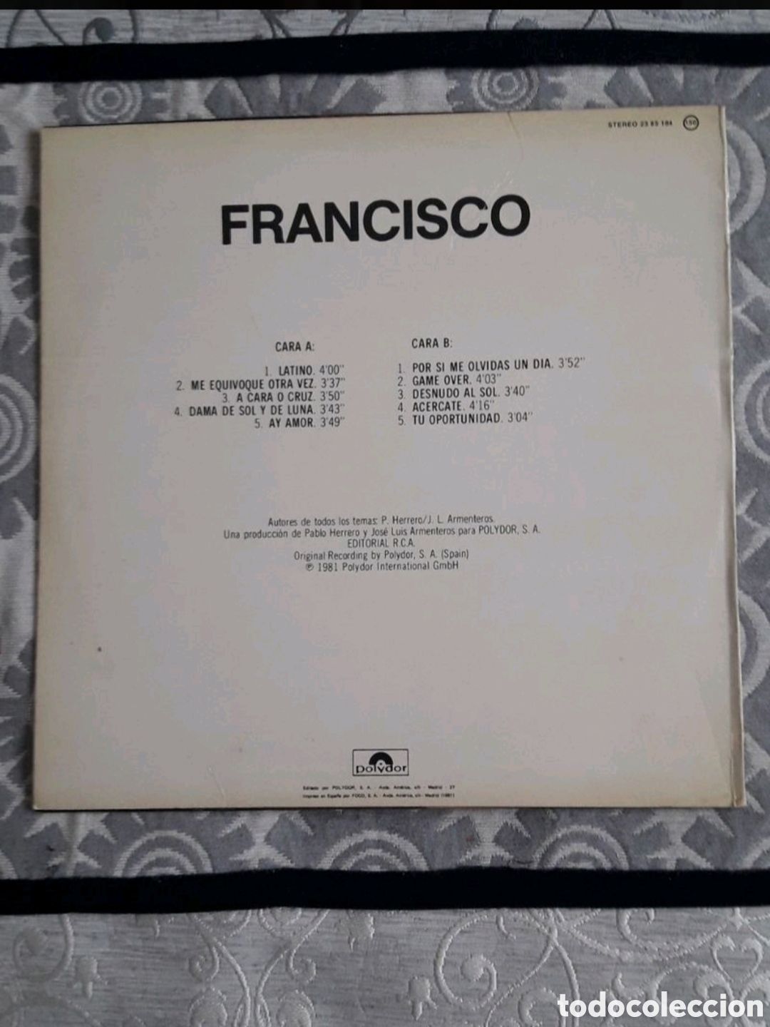 Discos de vinilo: Lp Francisco. Latino - Foto 2