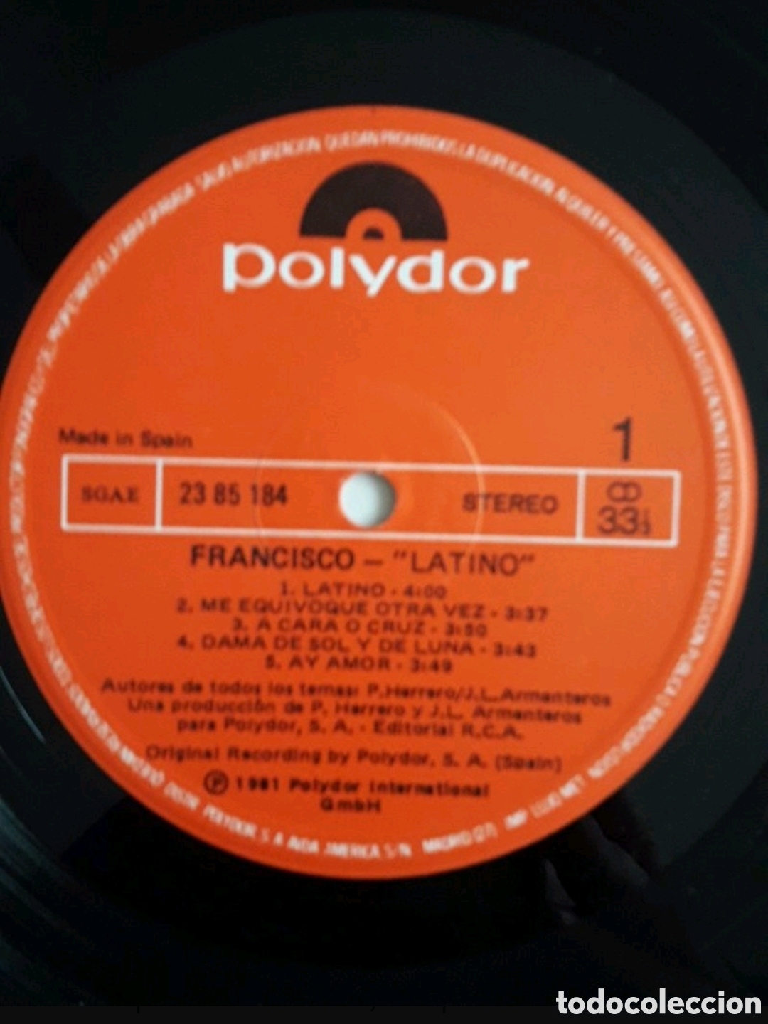 Discos de vinilo: Lp Francisco. Latino - Foto 3