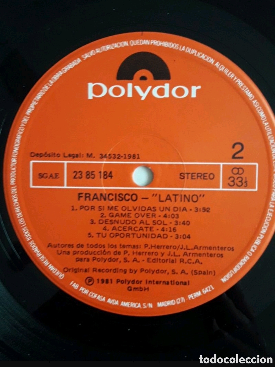 Discos de vinilo: Lp Francisco. Latino - Foto 4