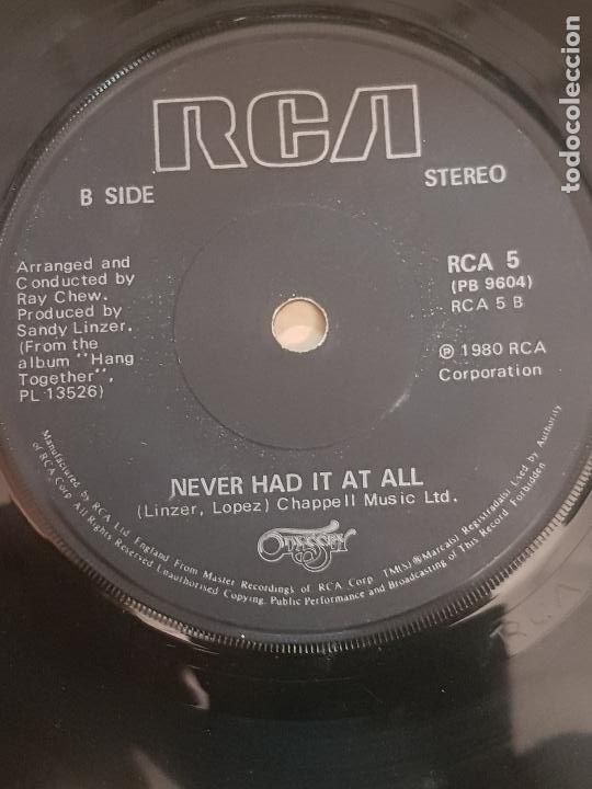 Discos de vinilo: ODYSSEY-SINGLE SIN CARATULA - Foto 1