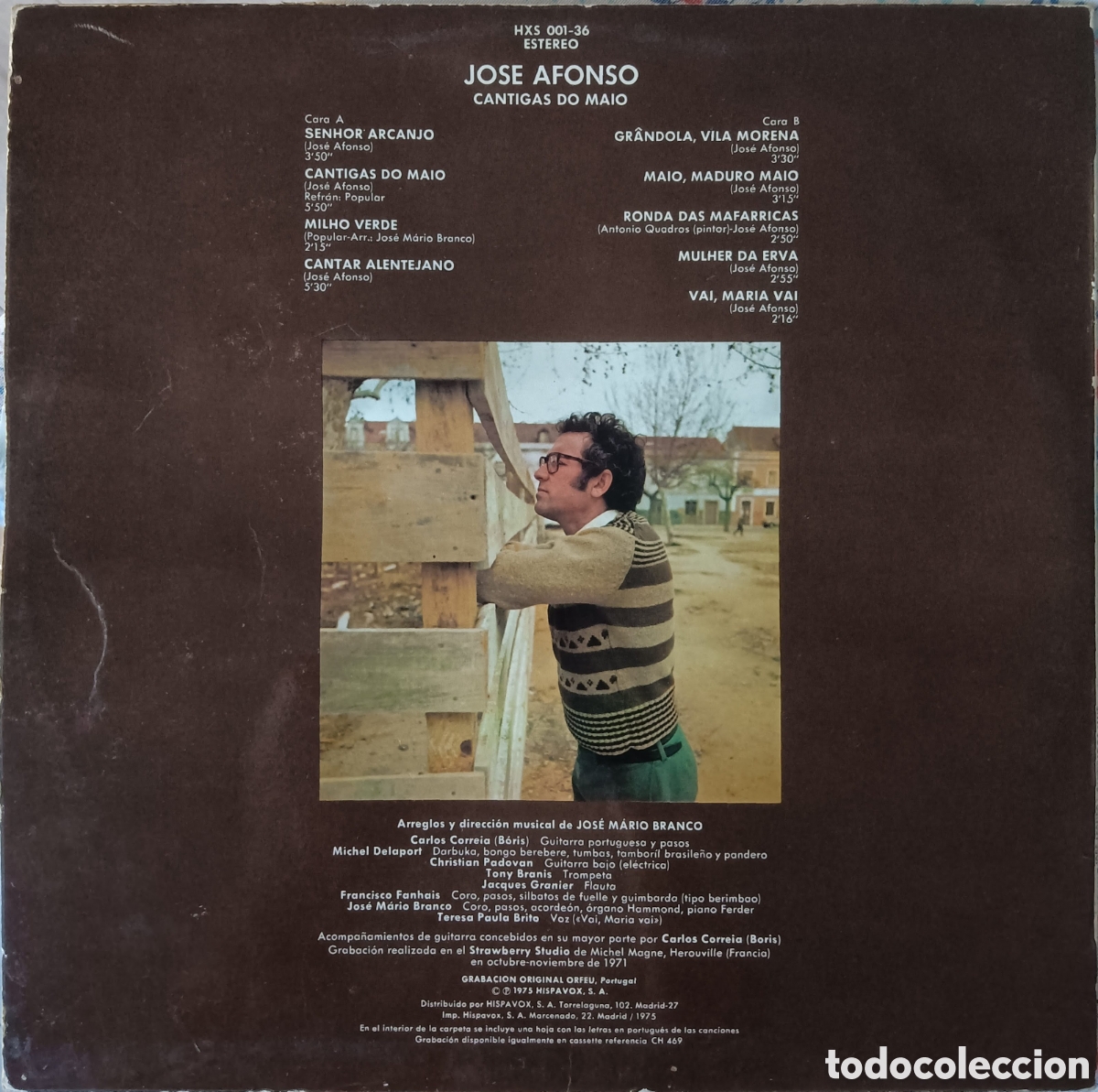 Discos de vinilo: Jos&eacute; Afonso - Cantigas do Maio, 1975 - Foto 2