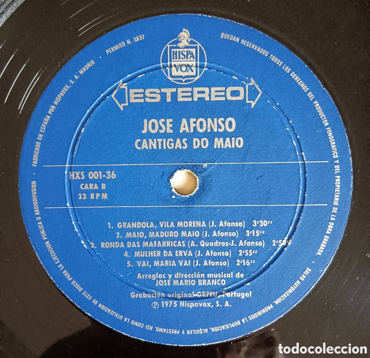 Discos de vinilo: Jos&eacute; Afonso - Cantigas do Maio, 1975 - Foto 4