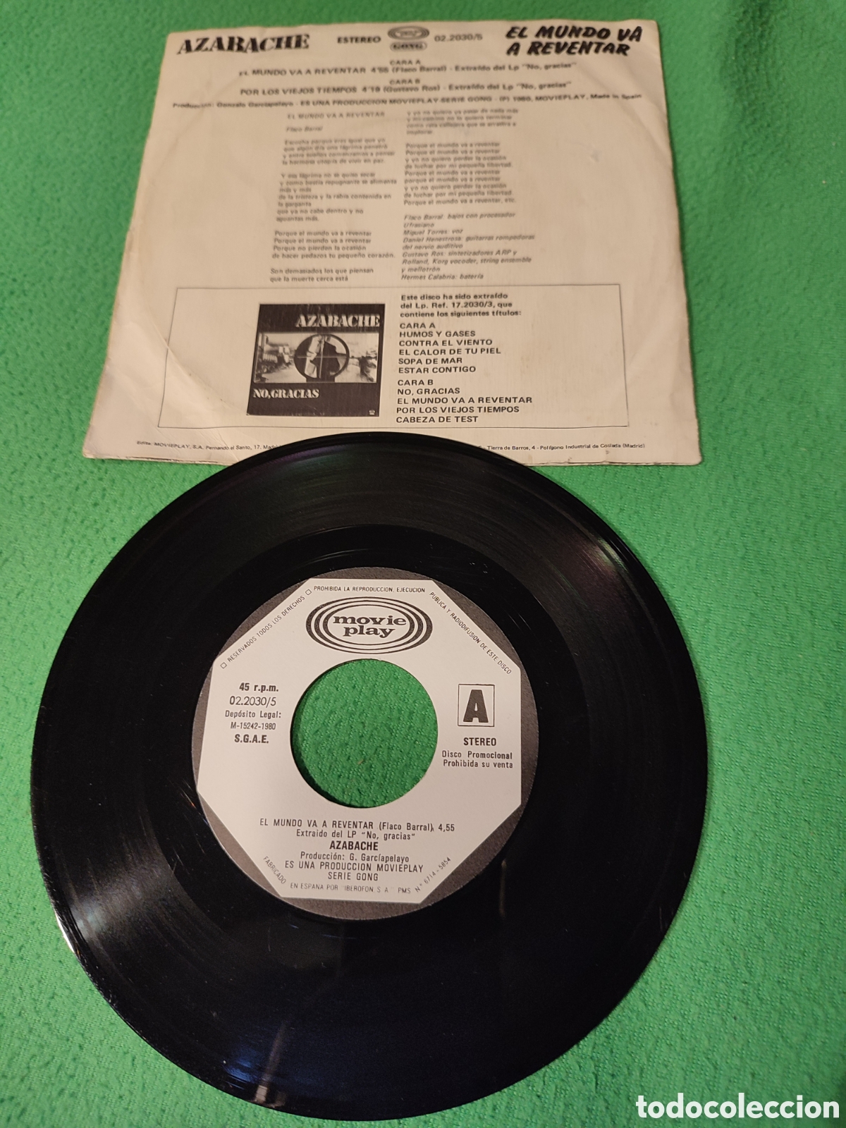 Discos de vinilo: Azabache - El Mundo va a reventar - Foto 2