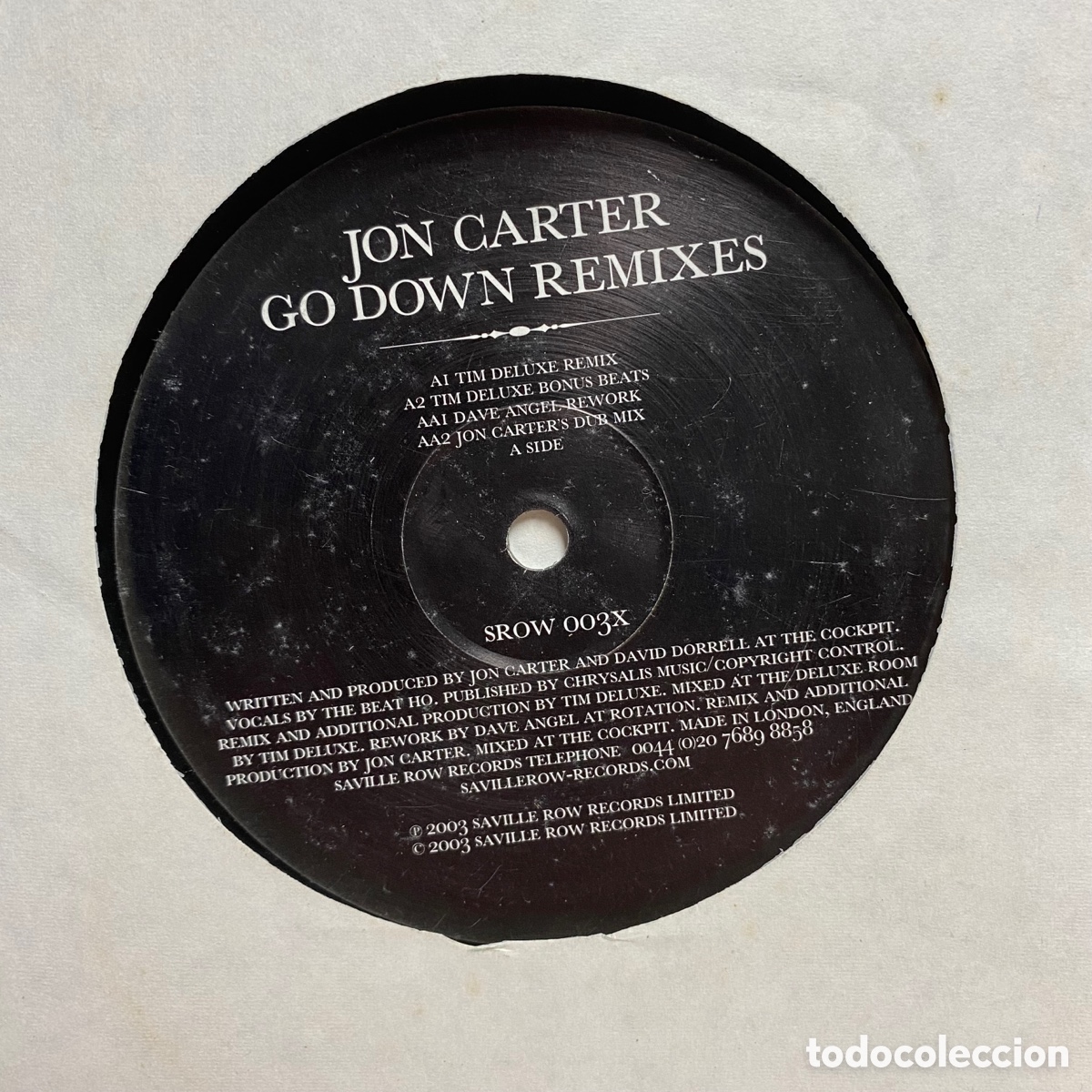 Discos de vinilo: Jon Carter - Go Down Remixes (12&rdquo;) - Foto 1