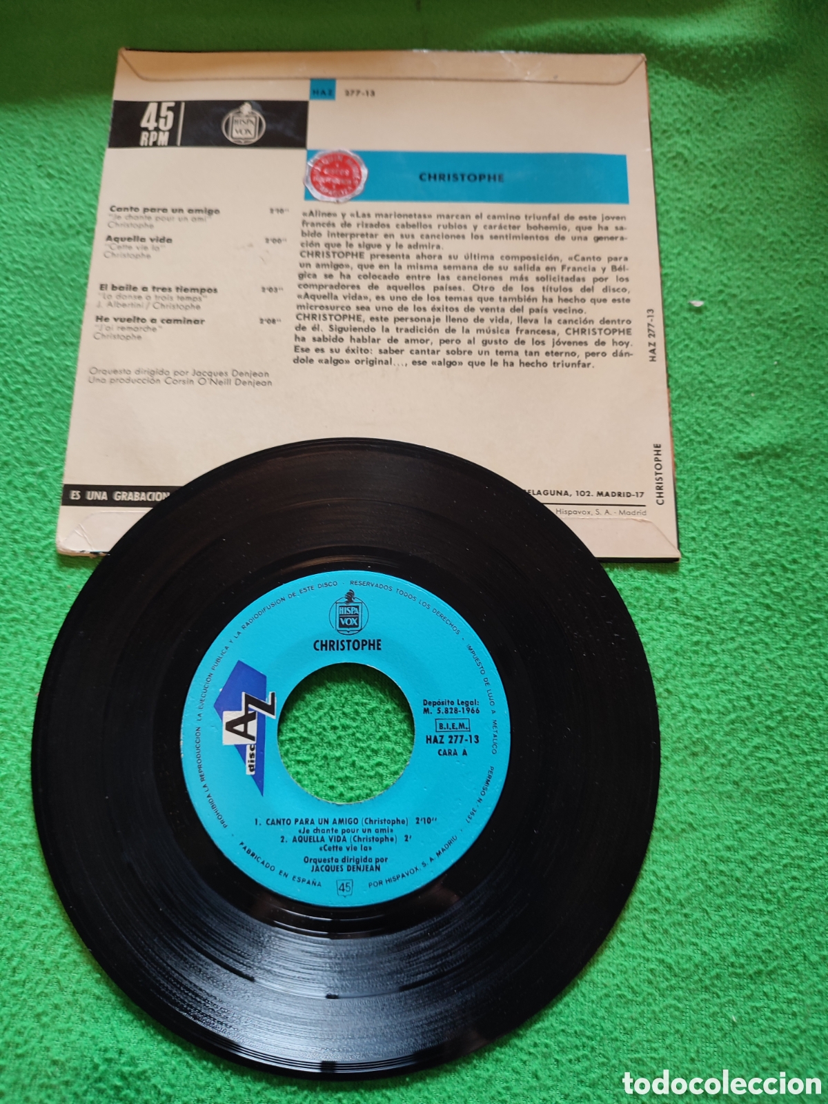 Discos de vinilo: Christophe - Canto para un amigo +3 - Foto 2