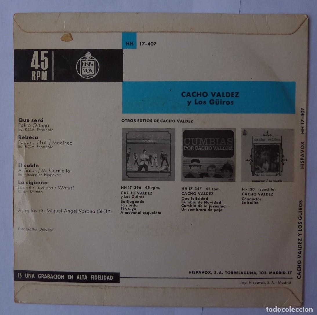 Discos de vinilo: CACHO VALDEZ Y LOS G&Uuml;IROS // QUE SERA+3 // 1967 // EP - Foto 2