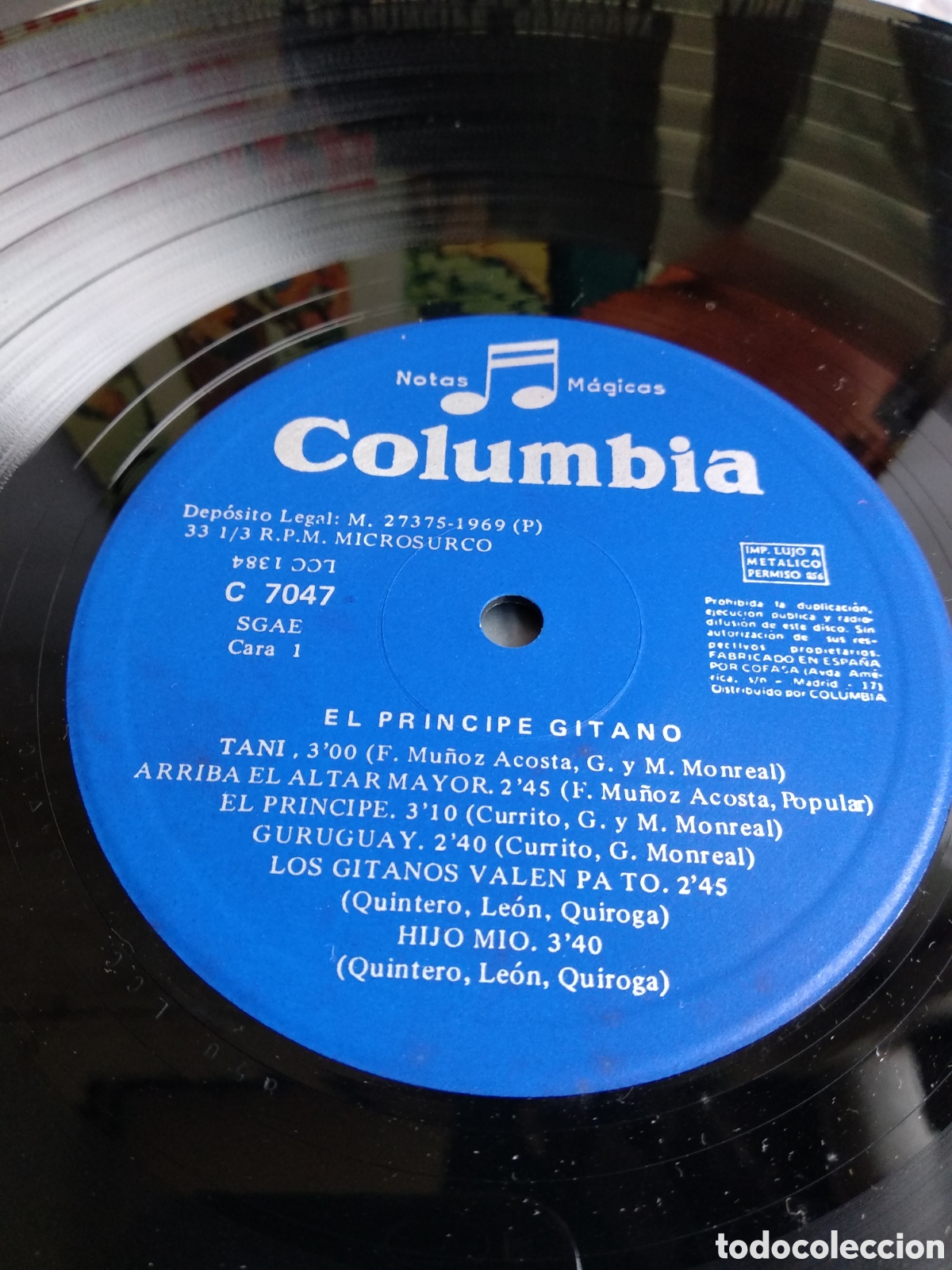 Discos de vinilo: EL PR&Iacute;NCIPE GITANO, SPAIN, COLUMBIA, 1969, J.3 - Foto 4