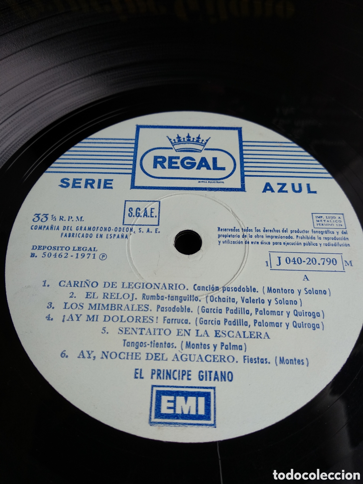 Discos de vinilo: EL PR&Iacute;NCIPE GITANO, SPAIN, REGAL, 1972, J.3 - Foto 4