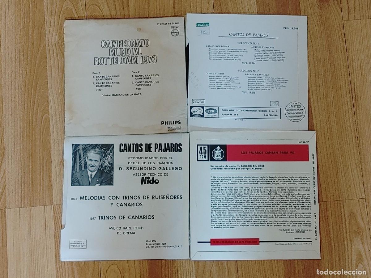 Discos de vinilo: CANTOS DE PAJAROS-4 EP - Foto 2