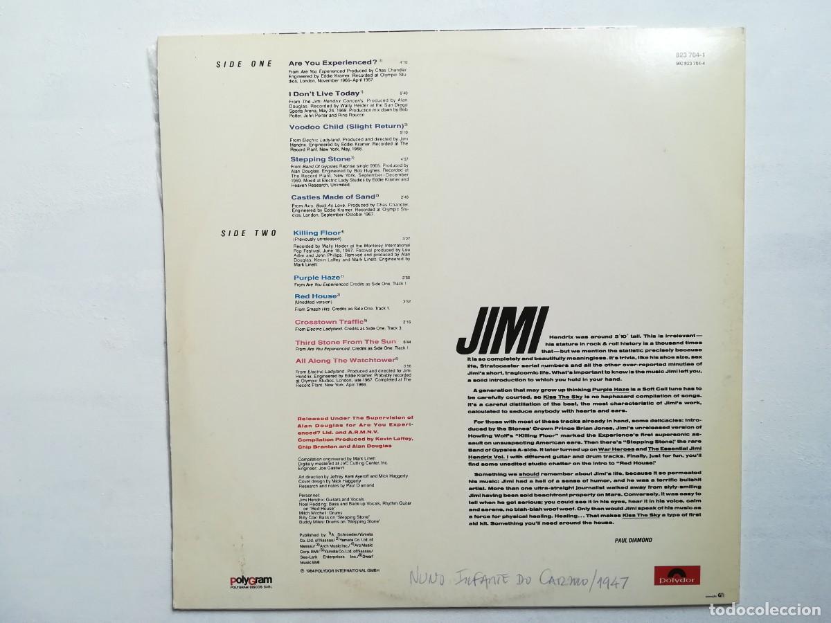 Discos de vinilo: Jimi Hendrix. Kiss the Sky. LP - Foto 2