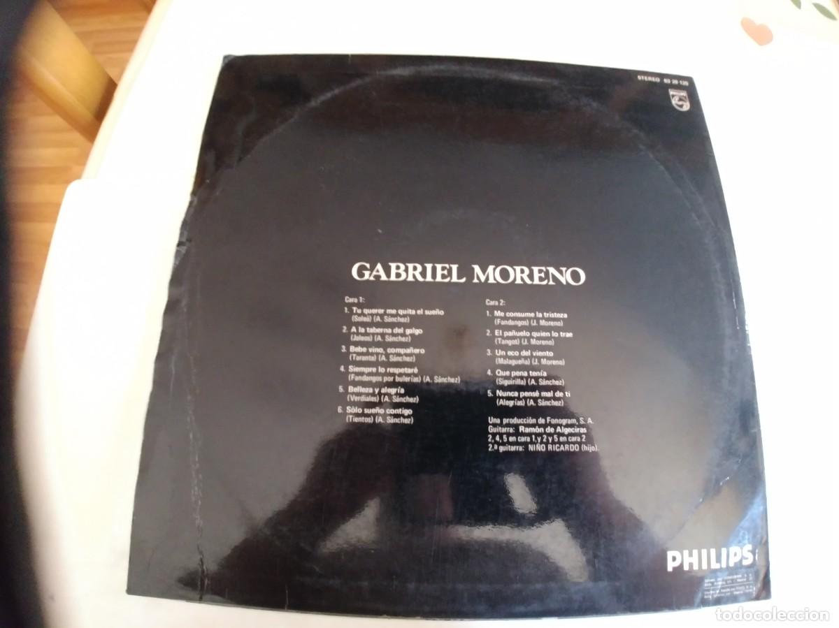 Discos de vinilo: GABRIEL MORENO-LP 1974 - Foto 2