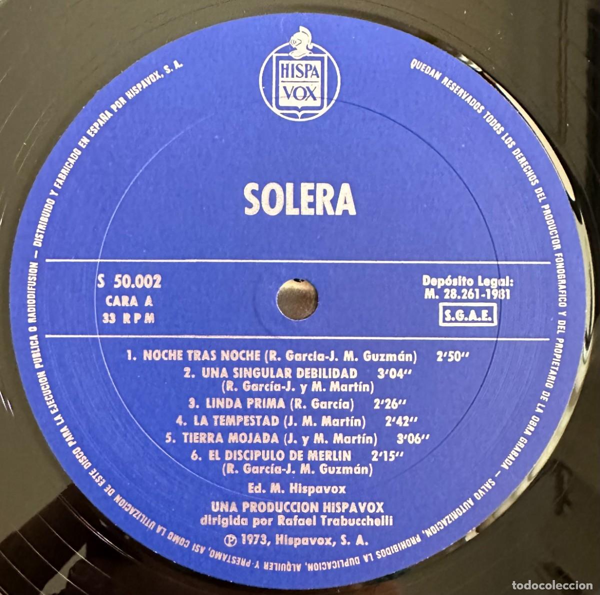 Discos de vinilo: SOLERA LP HISPAVOX ROCK 1981 SIN USO - Foto 3