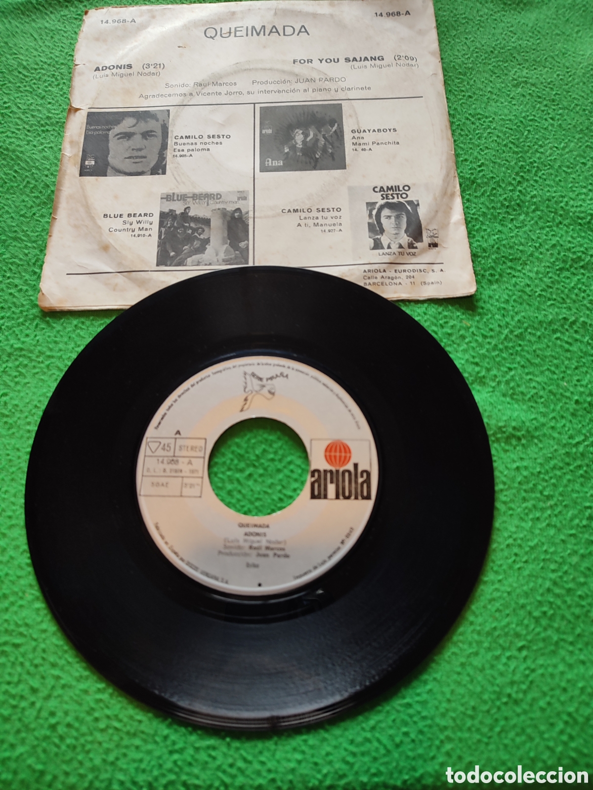 Discos de vinilo: Queimada - Adonis Vinilo Single - Foto 2