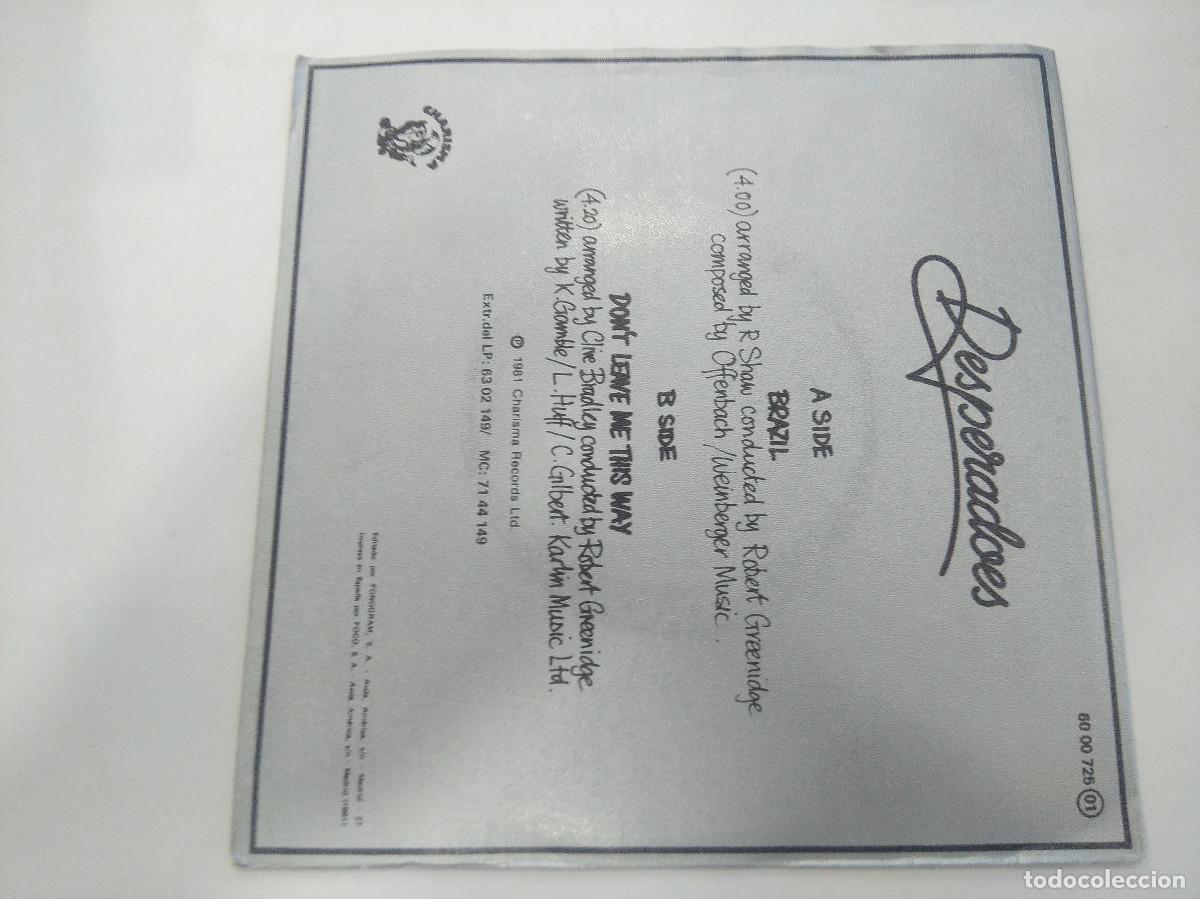 Discos de vinilo: DESPERADOS/BRAZIL/SINGLE. - Foto 3