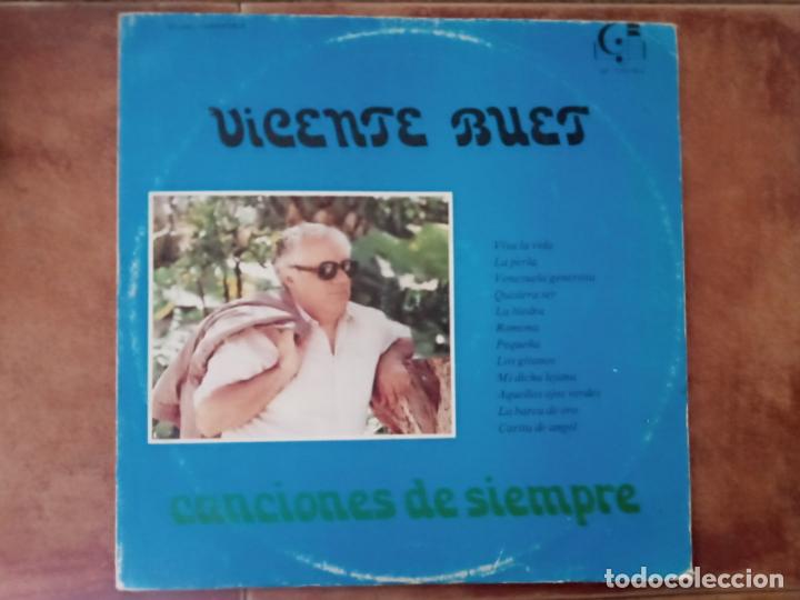 Dischi in vinile: Vicente Buet- Canciones de siempre- lp Fono guanche 1987