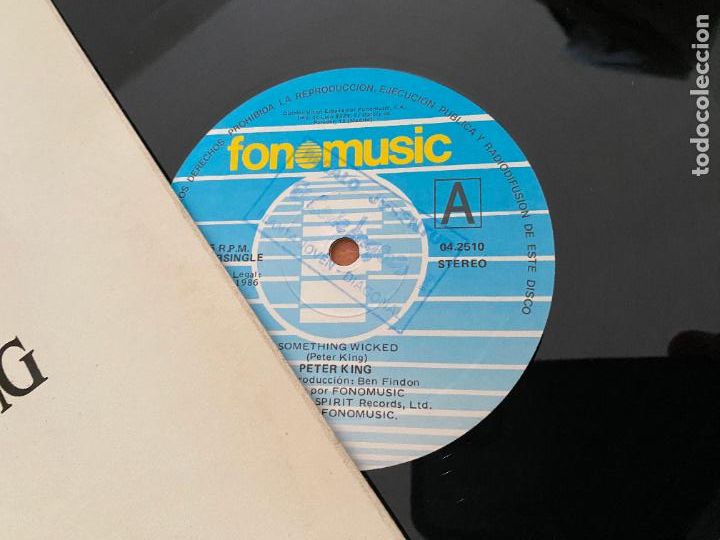 Discos de vinilo: PETER KING (SOMETHING WICKED) MAXI ESPA&Ntilde;A 1986 (B-38) - Foto 2