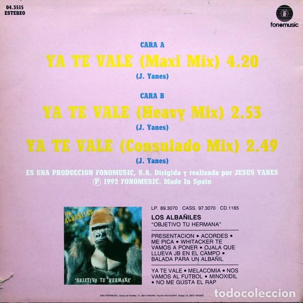 Discos de vinilo: Los Alba&ntilde;iles &ndash; Ya Te Vale - Foto 2