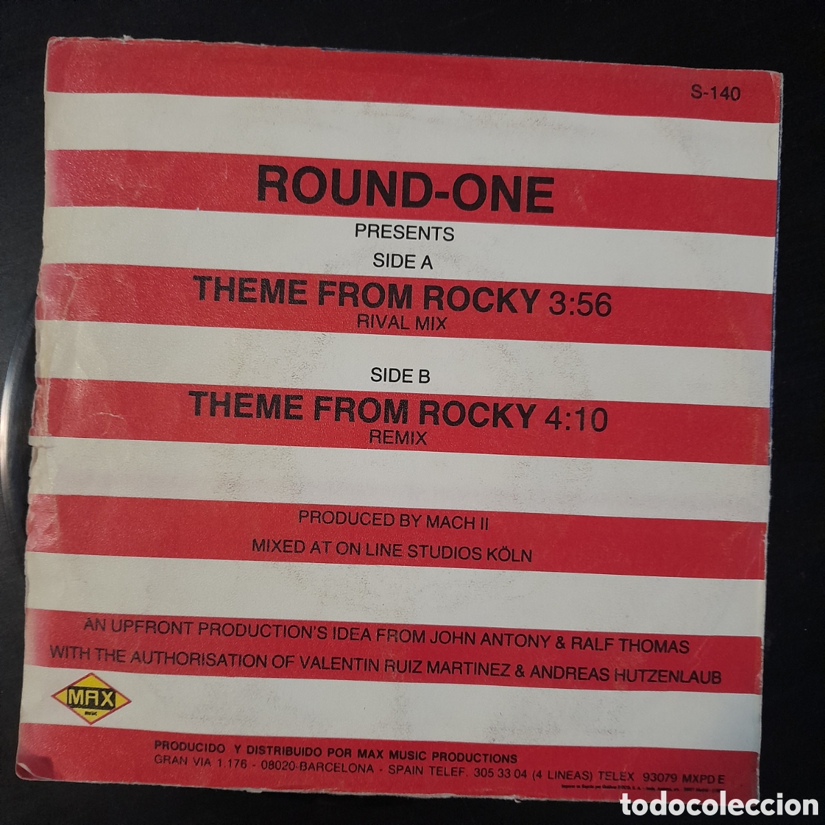 Discos de vinilo: Round One &ndash; Theme From Rocky. Vinilo, 7&rdquo; 1985 Espa&ntilde;a - Foto 2