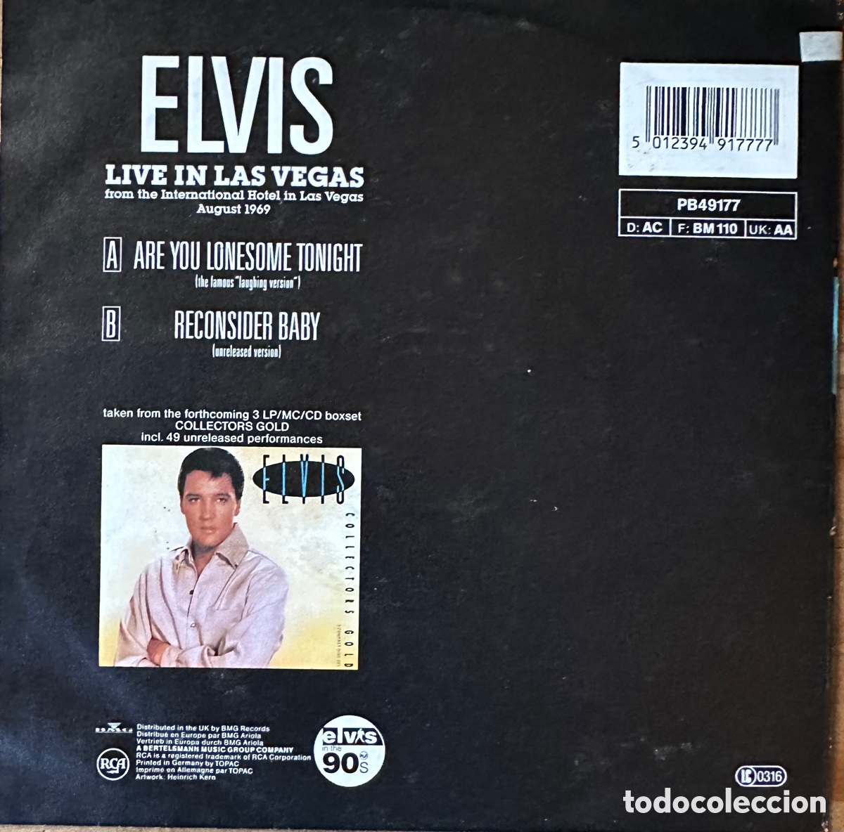 Discos de vinilo: Single de Elvis Presley - Foto 2