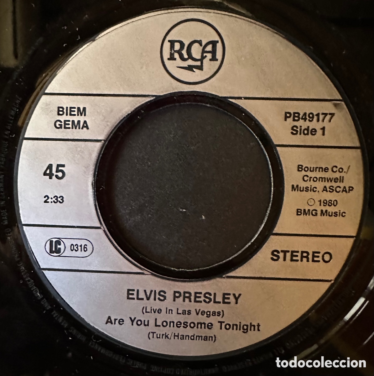Discos de vinilo: Single de Elvis Presley - Foto 3
