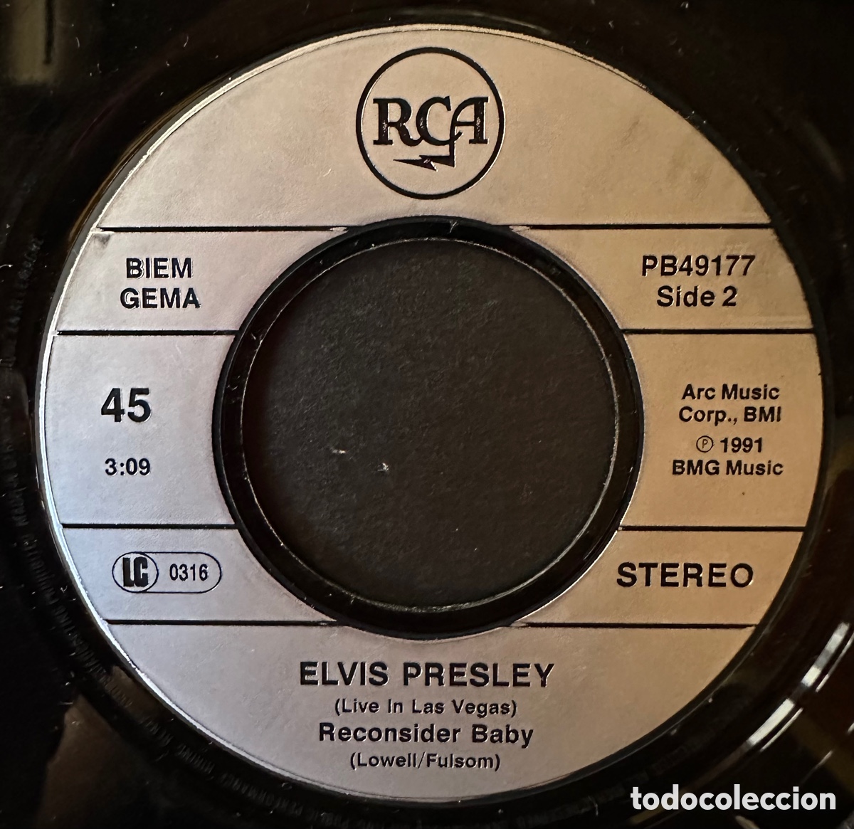 Discos de vinilo: Single de Elvis Presley - Foto 4
