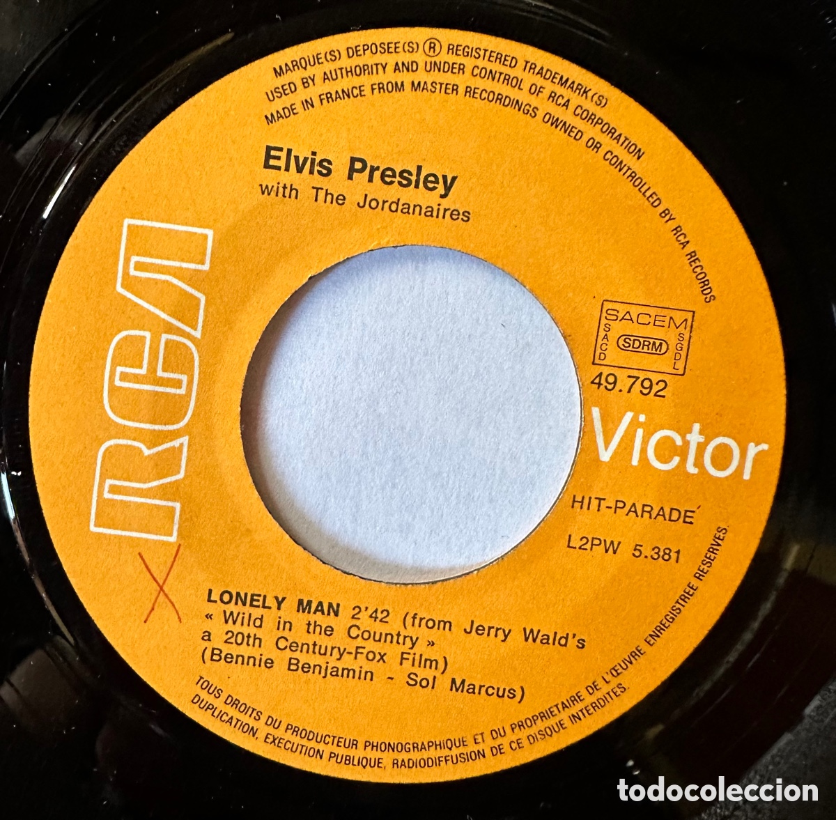 Discos de vinilo: Single de Elvis Presley - Foto 3