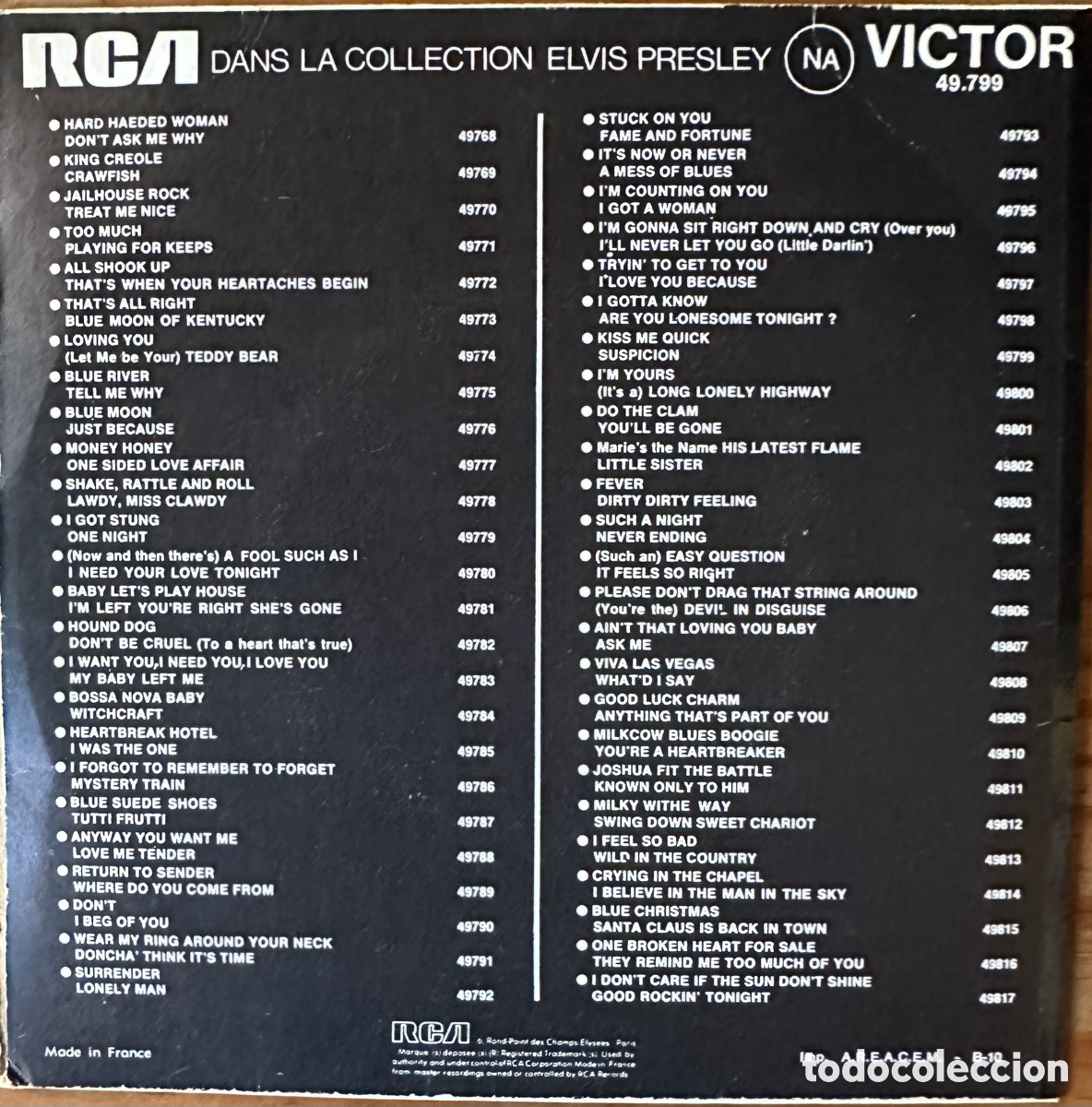 Discos de vinilo: Single franc&eacute;s de Elvis Presley - Foto 2