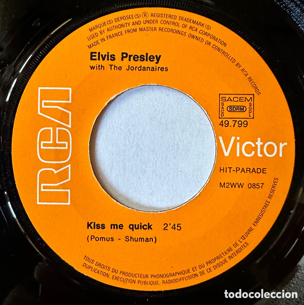 Discos de vinilo: Single franc&eacute;s de Elvis Presley - Foto 3