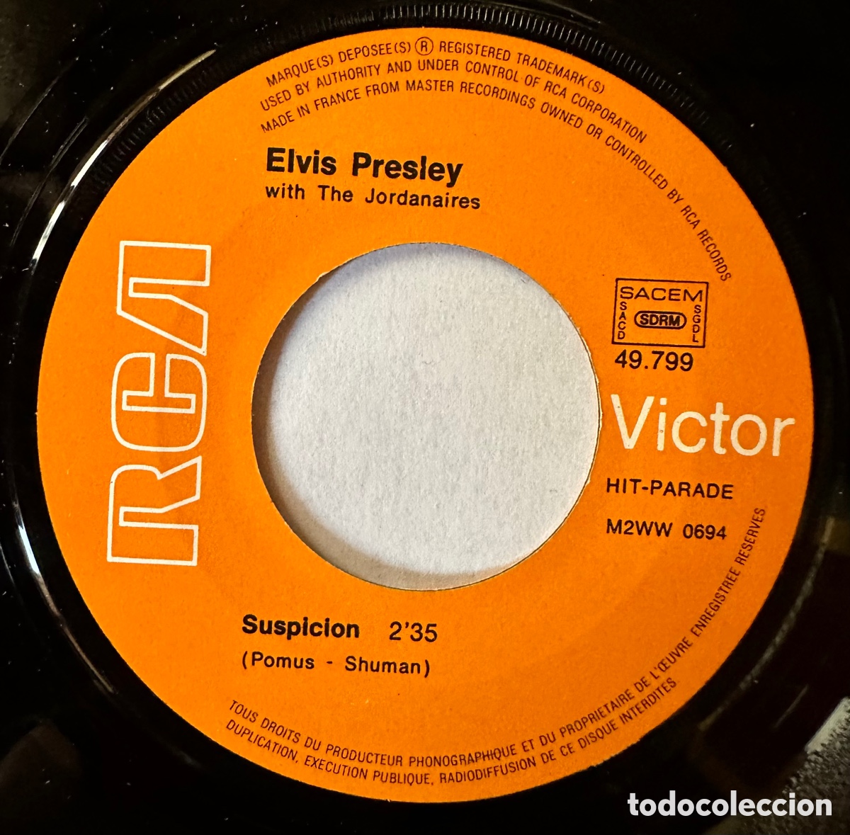 Discos de vinilo: Single franc&eacute;s de Elvis Presley - Foto 4