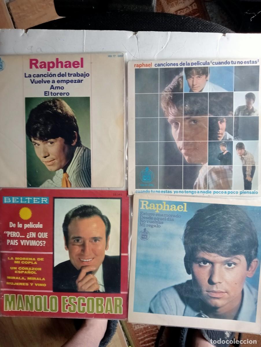 Discos de vinilo: lote 3 eps de raphael y 1 ep de manolo escobar - Foto 1