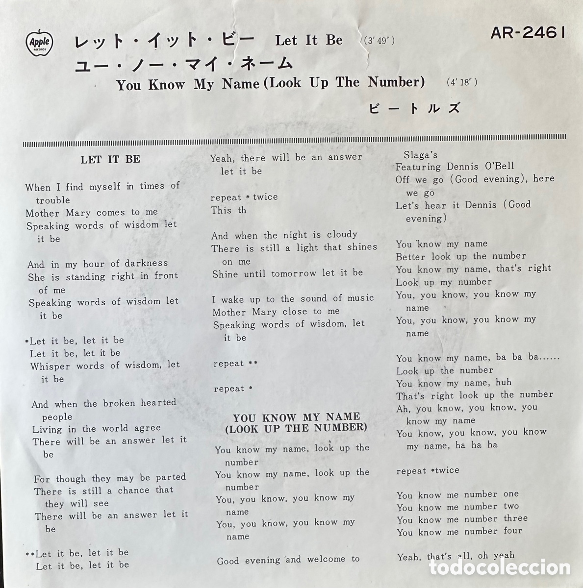 Discos de vinilo: BEATLES LET IT BE JAPON&Eacute;S. - Foto 4