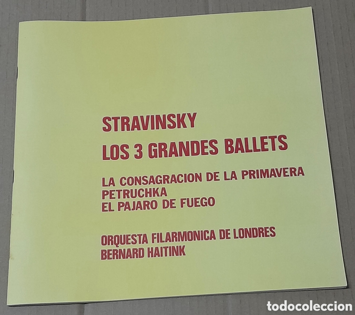Discos de vinilo: STRAVINSKY - LOS 3 GRANDES BALLETS - PHILIPS 1981 - Foto 2