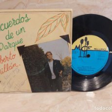 Discos de vinilo: FIRMADO !! ROBERTO MILLÁN / RECUERDOS DE UN PARQUE / SINGLE PROMO-MCF RECORDS-1984 / MBC. ***/***